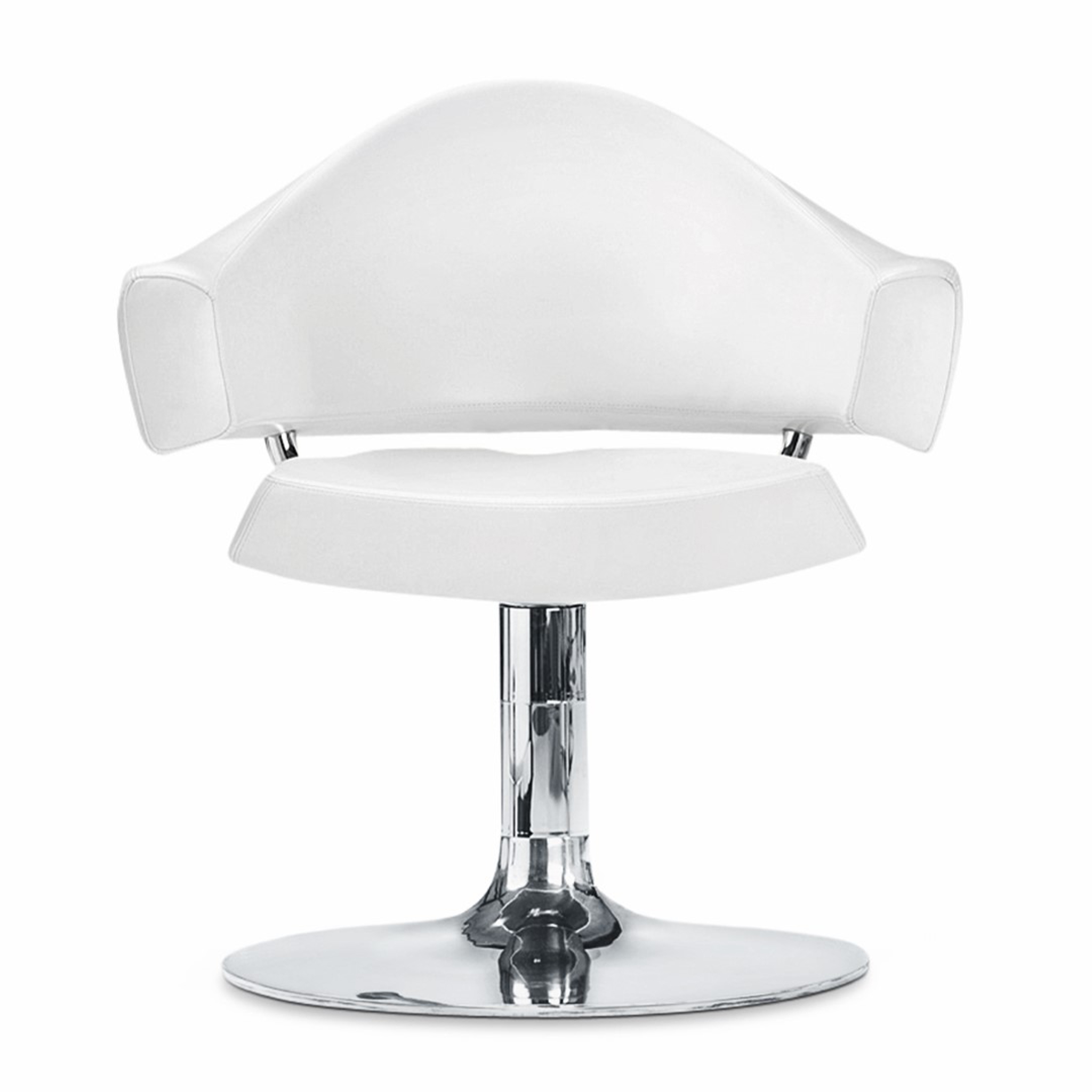 Heller OLYMP Lounge Friseurstuhl mit voluminöser Polsterung auf Tellerfuß